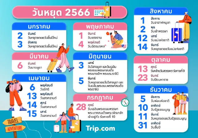 ฤกษ์เปิดร้าน ปฏิทินวันหยุดเดือนมีนาคม 2567