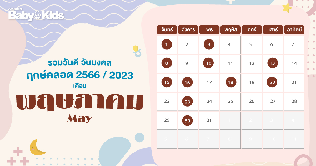 ฤกษ์คลอดพฤษภาคม 2568 เสริมดวงเมตตามหานิยม